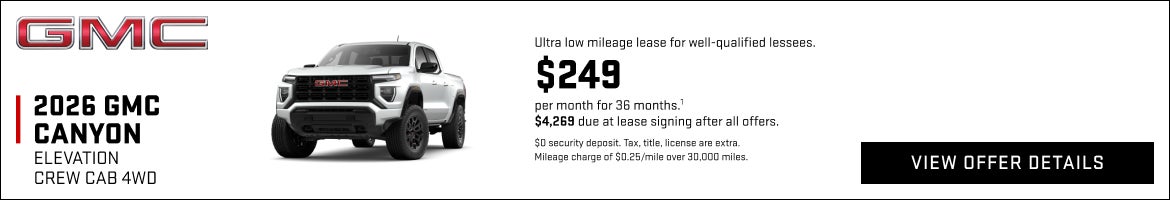 Ultra low mileage lease for well-qualified lessees.

$249 per month for 36 months.1 

$4,269 due ...