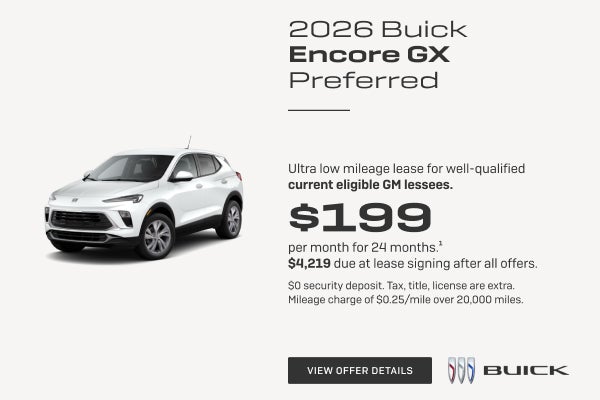 Ultra low mileage lease for well-qualified current eligible GM lessees.

$199 per month for 24 mo...